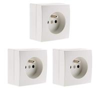 Zenitech Prise 2P+T 16A saillie Bel'Vue - Blanc (Lot de 3)