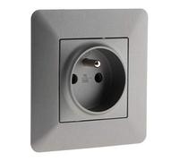 Zenitech - Prise 2P+T 16A Titanium - Artezo