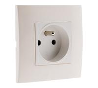 Zenitech Prise 2P+T Connexion Auto - monté - Blanc - Simplea