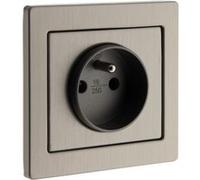 Art'flat - Prise 2p+t encastrable inox art flat