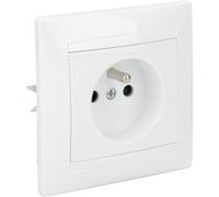 Zenitech - Prise 2P+T encastrée Zyna - Blanc