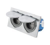 Zenitech Double prise de sol 16A 2P+T – Finition alu brossé IP55 avec boîte d'installation