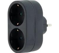 Zenitech - Prise biplite Schuko 16A Noir Noir