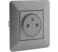 Zenitech - Prise de courant affleurante 2P+T 16A simple Artezo - Titanium