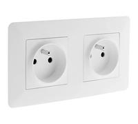 Zenitech - Prise double 16A - Blanc - Artezo