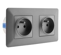 Prise double 2P+T Titanium - Artezo - Zenitech