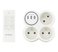 Zenitech Prise électrique triplite murale Bolea avec télécommande -2300 W - Blanc