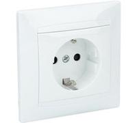 Zenitech - Prise encastrée Schuko - Blanc - Zyna G