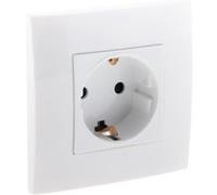 Zenitech Prise encastrée Schuko + Plaque de Finition Kalya - Blanc