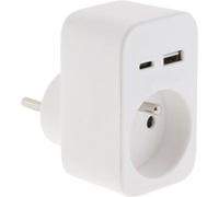 Zenitech - Prise murale 2P+T 16A 230V 3680W - USB A + USB-C - Watt and Co