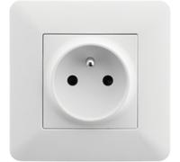 Zenitech Prise simple encastrable Artezo 16A 2 pôles + terre Blanc