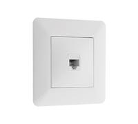 Zenitech - Prise Réseau RJ45 CAT6 Blanc Artezo - Installation Encastrée, Compatible Boîte d'Encastrement - Moteur Compact - Façade Réglable pour Surface Irrégulière, Support Clipsable - Plaque 86x86mm