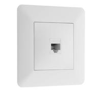 Zenitech - Prise Réseau RJ45 CAT6 - Compatible Boîte d'Encastrement - Moteur Compact avec Passage Câbles Facilité - Design Moderne avec Façade Réglable - Blanc - 86x86 mm