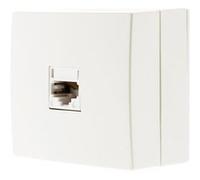 Zenitech Prise RJ11 en saillie IP20 - Blanc