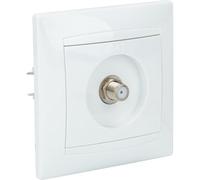 Zenitech Prise satéléphonelite encastrée mâle Ø7mm Type F Zyna - Blanc