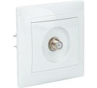 Zenitech Prise satéléphonelite encastrée mâle Ø7mm Type F Zyna - Blanc