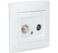 Zenitech - Prise satéléphonelite F7 + TV Ø9,52mm Zyna - Blanc G