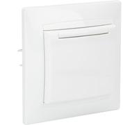 Zenitech - Prise Schuko à clapet encastrée - Blanc - Zyna