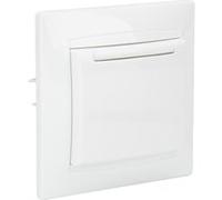 Zenitech - Prise Schuko à clapet encastrée - Blanc - Zyna G