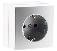 Prise Schuko saillie 16A Bel'Vue - Argent - Zenitech