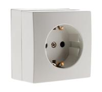 Prise Schuko saillie 16A Bel'Vue - Blanc - Zenitech