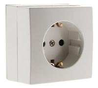 Zenitech Prise Schuko saillie 16A Bel'Vue - Blanc