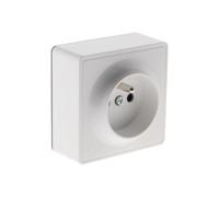 Zenitech - Prise simple 16A en saillie - Blanc - Vulco