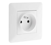 Zenitech Prise simple encastrable Artezo 16A 2 pôles + terre Blanc