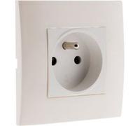 Zenitech - Prise Simplea 2P+T encastrable Blanc G