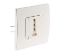 Zenitech Prise téléphone 8 plots - Blanc - Venus