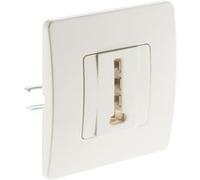 Zenitech – Prise téléphonique Venus – 8 plots – Blanc
