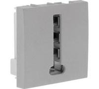 Zenitech - Prise téléphone 8 plots moteur seul - blanc - Simplea Gris G