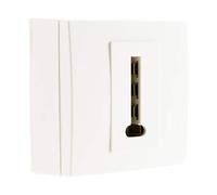 Zenitech - Prise téléphone 8 plots saillie - Blanc - Bel'Vue