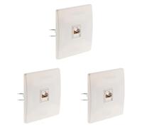Zenitech - Prise Téléphone RJ45 - Blanc - Fixation Vis/Griffes - Compatibilité Boîtes encastrement Standards - Pose Avant Peinture - Clipsage Facile - Norme CE - Installation Prête (Lot de 3)