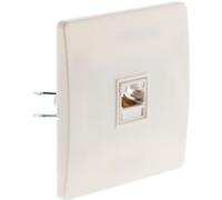 Zenitech - Prise téléphone RJ45 encastrable Diwone Blanc G