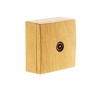 Zenitech - Bel'vue Prise TV Ø9,52 mm Saillie - Hêtre - Appareillage Électrique sans Vis Apparentes - Compatible avec Moulures Standards - Fixation Facile - Pré-perçage pour Passage Câbles