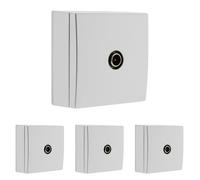 Zenitech Prise TV Ø9,52mm saillie - Gris - Bel'Vue (Lot de 4)