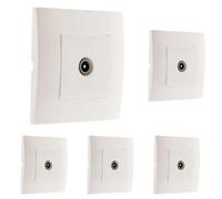 Zenitech Prise TV - Blanc - Simplea (Lot de 5)