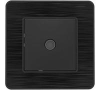 Zenitech - Prise TV complète - Ø9,52mm - métal Noir brossé - Kouro Noir G