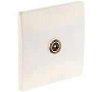 Zenitech Prise TV Diwone Ø9,52 mm vis et griffes Blanc