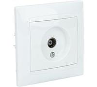 Zenitech - Prise TV encastrée Ø9,52mm Zyna - Blanc Blanc G