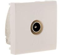 Prise TV module large Blanc
