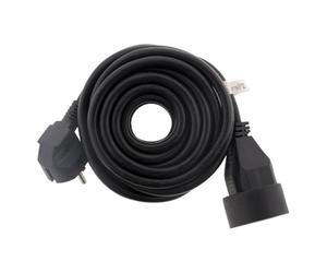 Zenitech - Prolongateur 16A 2P+T HO5VV-F 3G1,5mm² - Noir 10m
