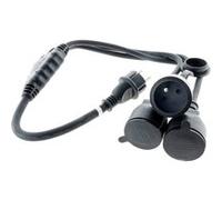 Prolongateur à Triple tête pour Chantier HO7RN-F 16A 3G1,5mm² - Noir 1m - Zenitech