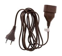 Zenitech - Prolongateur Électrique HO3VVH2F 2x0,75mm² - Prise 6A avec Sécurité Enfant - Cordon de Qualité pour Usage Intérieur - Conforme Normes NF - Marron - 2m