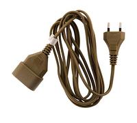Zenitech - Prolongateur H03VVH2-F 2x0.75mm² - Rallonge Électrique avec Prise 6A sans Terre - Sécurité Enfant Intégrée - Conforme Normes NF - Or - 3m
