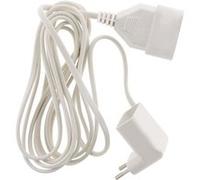 Zenitech - Prolongateur HO3VVH2-F 2x0,75mm² 3m - PVC - Compatibilité Appareils Électriques Intérieurs, Prise Gigogne, Conforme NF et CE - Usage Domestique Pratique - Blanc