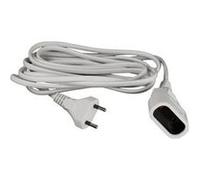 Rallonge éléctrique ZENITECH 2m - 2x0 75mm² - Blanc