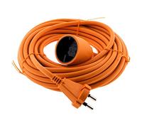 Zenitech - Prolongateur Rallonge 16A HO5VV-F 2x1,5mm² - Idéal pour Tondeuses et Barbecues - Résistant aux Conditions Extérieures - Conforme aux Normes NF et CE - Orange - Longueur 10m