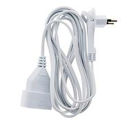 Zenitech – Prolongateur sans terre avec fiche extraplate 2x0,75 mm² – Blanc 3 m